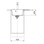 Мийка кухонна Franke Centro, фраграніт, прямокутник, з крилом, 620х500х200мм, чаша - 1, врізна, CNG 611-62 TL, чорний матовий