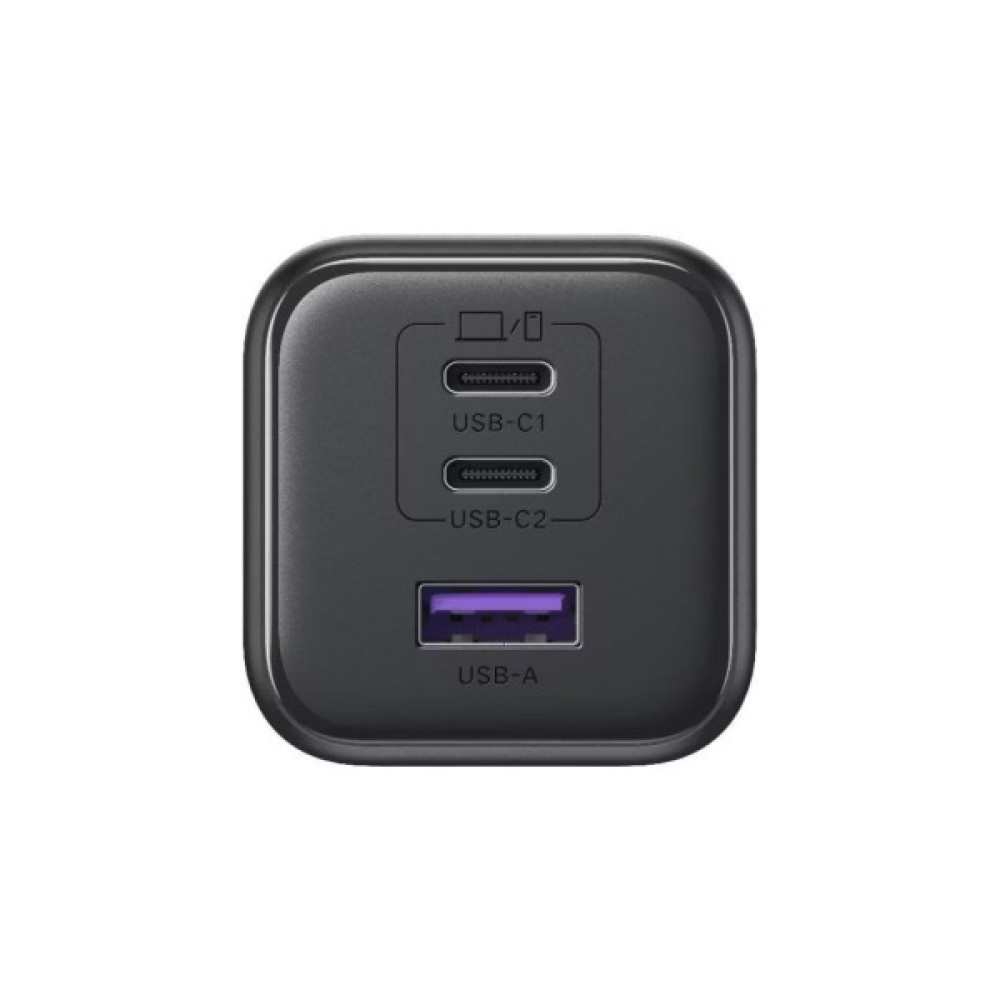 Зарядний пристрій Ugreen 2xUSB-C PD45W + 1xUSB QC3.0 GaN X527 gray (65156B)
