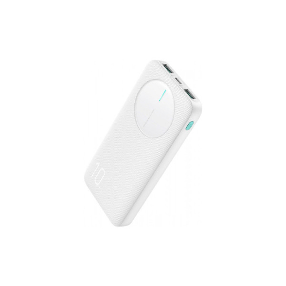 Батарея універсальна JOYROOM 10000mAh 12W QC, 2xUSB-A, USB-C In/Out White (JR-PBF12)