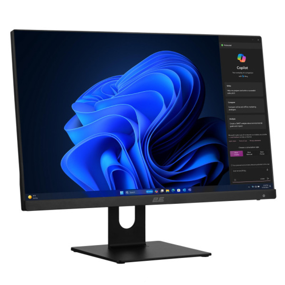 Комп'ютер персональний моноблок 2E Rational K6 23.8" FHD IPS Intel i3-12100, 16Gb, F480GB, UMA, H610, K6.610, 120W, Win11PE, чорний