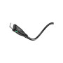 Дата кабель USB 2.0 AM to Lightning 1.2m 2.4A nylon light indicator U93 black HOCO (6931474732132)