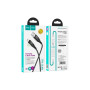 Дата кабель USB 2.0 AM to Lightning 1.2m 2.4A nylon light indicator U93 black HOCO (6931474732132)