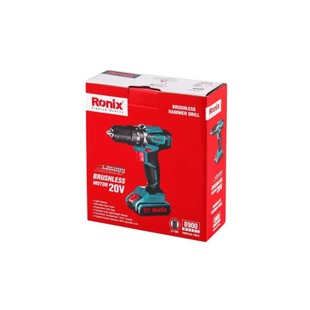 Шуруповерт Ronix ударний акумуляторний 20В (без АКБ та ЗП) (8900)