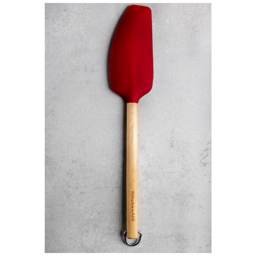Лопатка кухонна KitchenAid Coreline для тіста, 35,3 см, береза, червоний (KQR732OHERE)