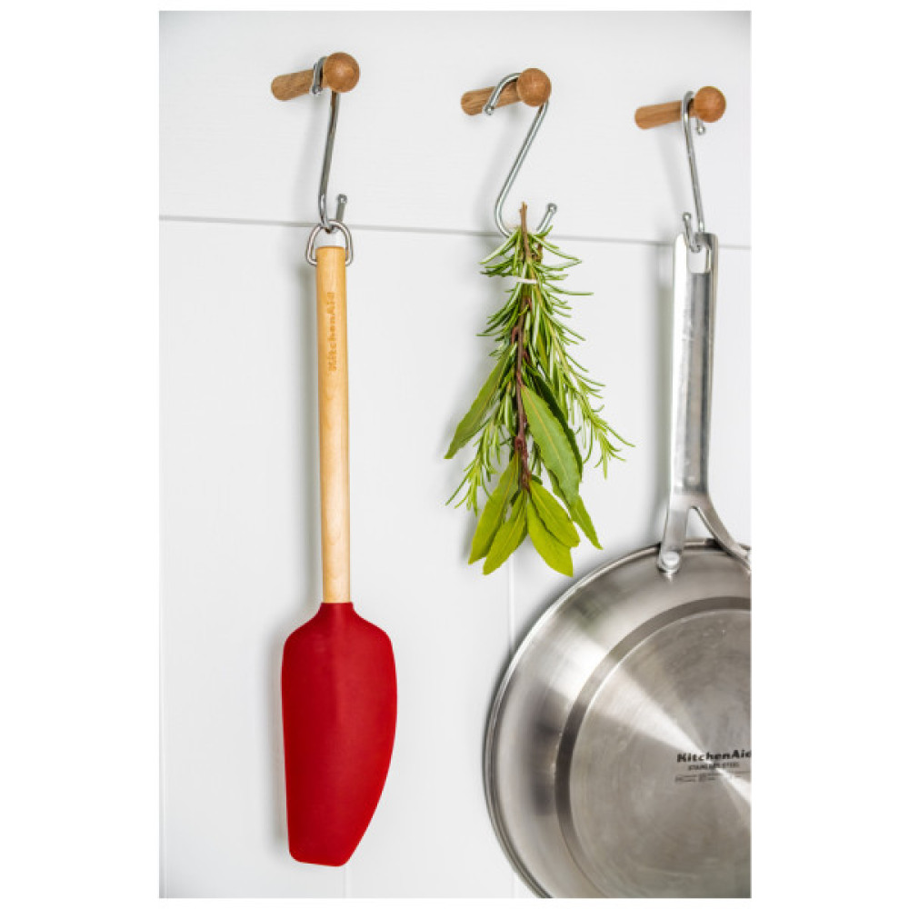 Лопатка кухонна KitchenAid Coreline для тіста, 35,3 см, береза, червоний (KQR732OHERE)