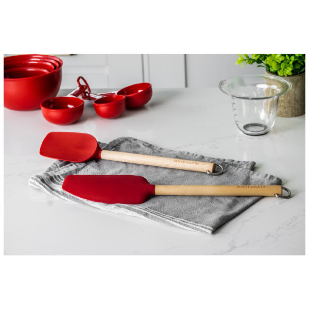 Лопатка кухонна KitchenAid Coreline для тіста, 35,3 см, береза, червоний (KQR732OHERE)