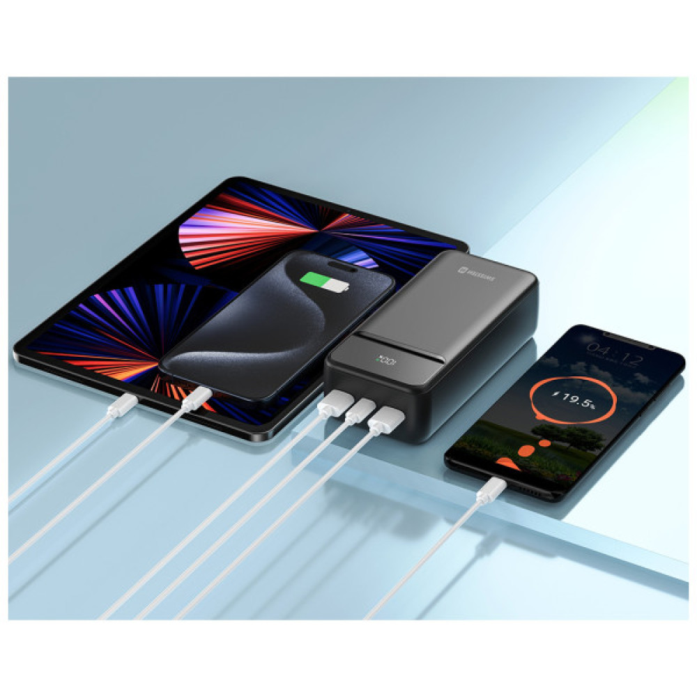 Батарея універсальна SWISSTEN 30000mAh POWER LINE II 22.5W PD QC Black (8595217490635)