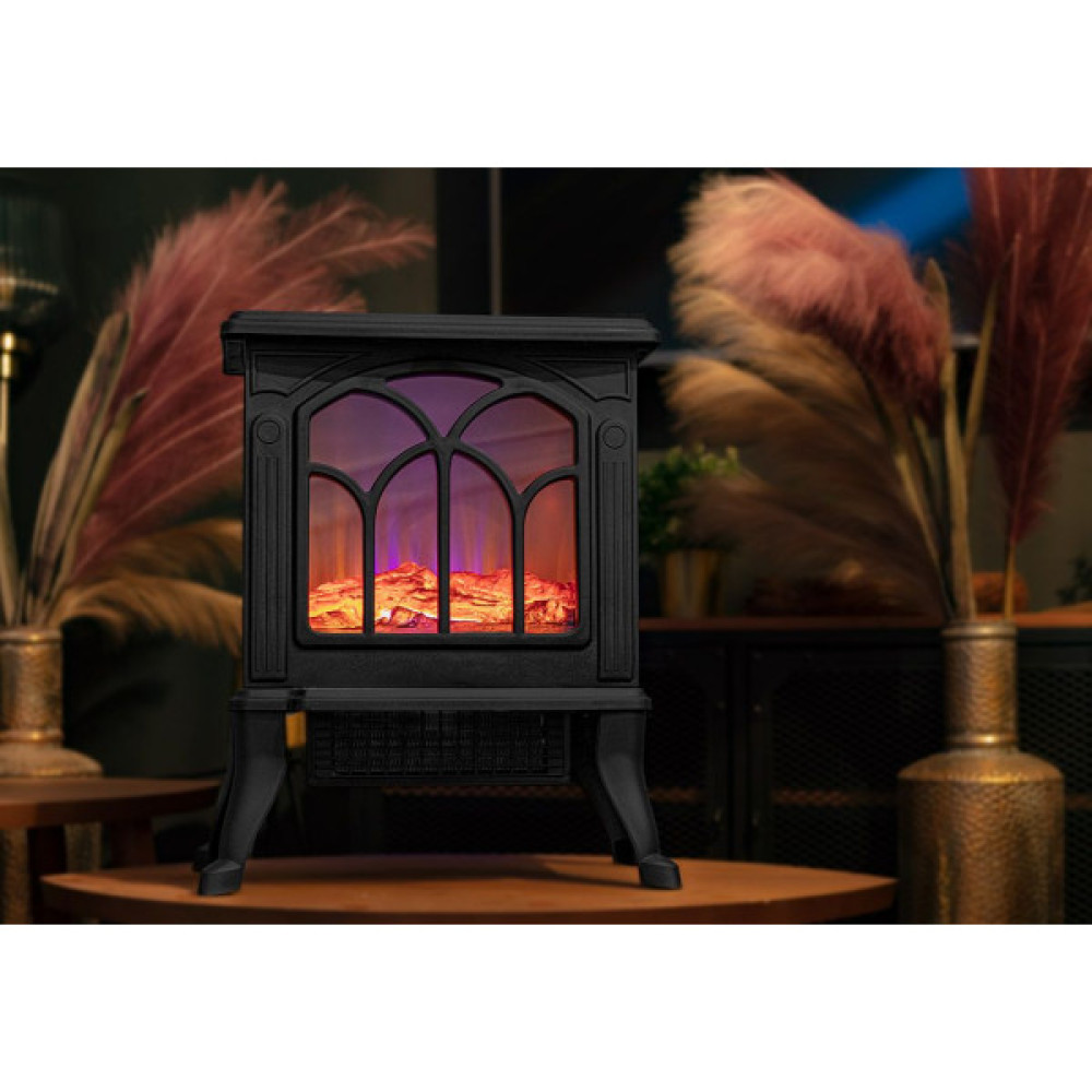 Камін електричний, декоративний Neo Tools, 30м кв, 1500Вт, керамічний нагрів. елемент (PTC), чорний
