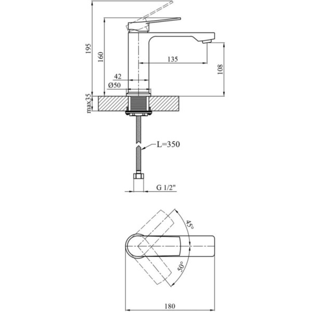 Змішувач Kroner KRP Makon-C010 (CV033869)