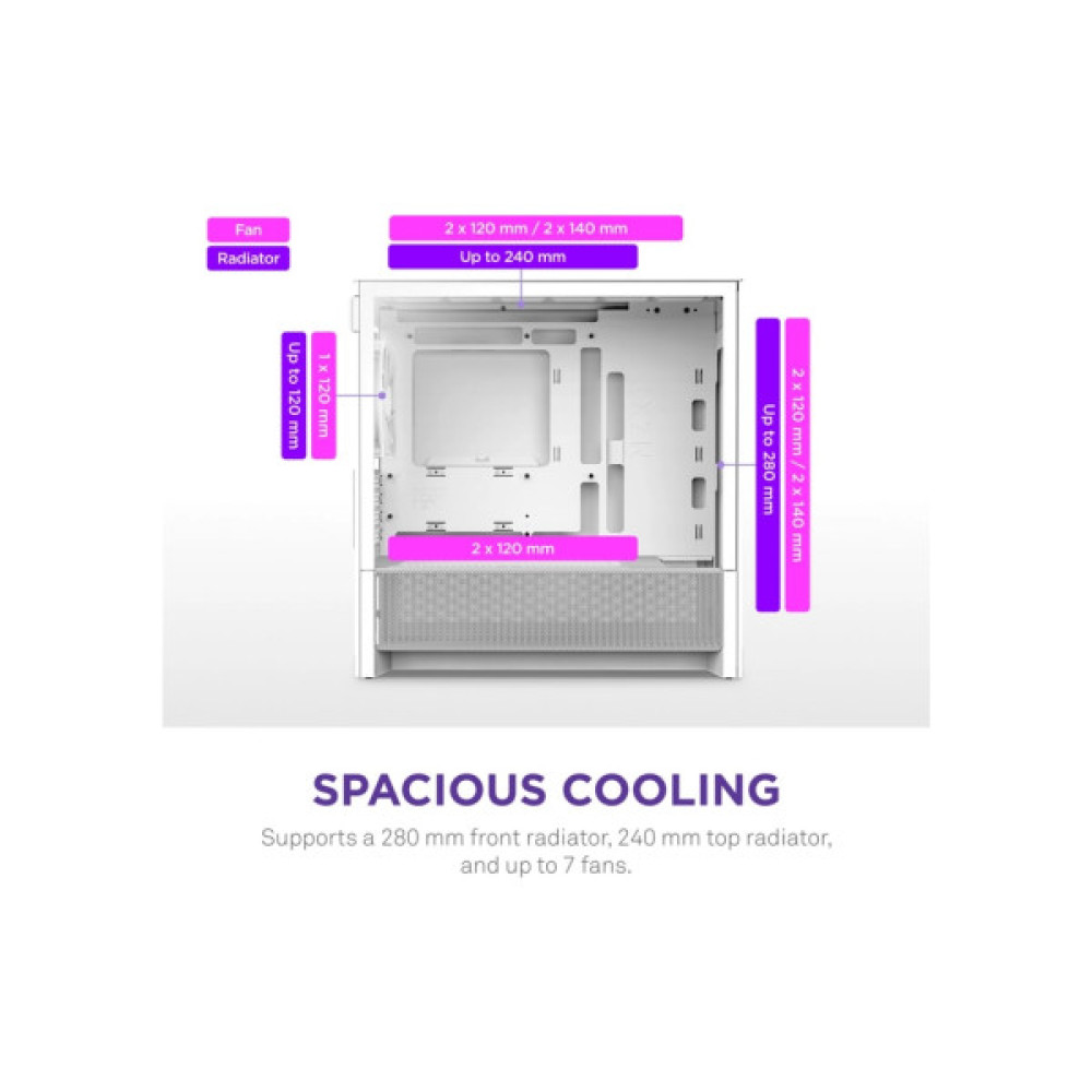 Корпус NZXT H3 Flow All White (CC-H31FW-01)