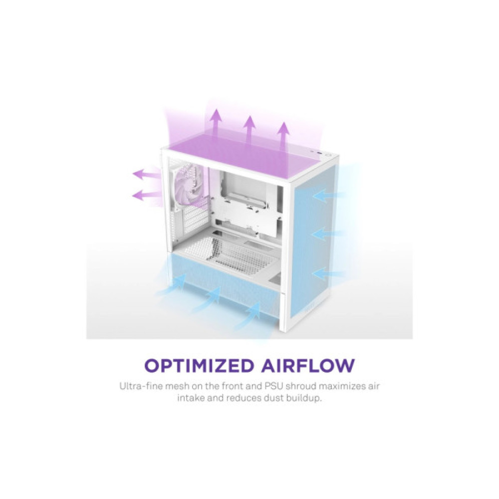 Корпус NZXT H3 Flow All White (CC-H31FW-01)
