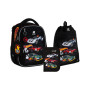 Шкільний набір Kite 555 Hot Wheels (рюкзак + пенал + сумка для взуття) (SET_HW25-555S)