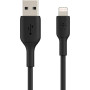 Кабель USB-A > Lightning заряджання/синхронізації Belkin 1м, 12Вт, PVC, чорний
