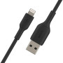 Кабель USB-A > Lightning заряджання/синхронізації Belkin 1м, 12Вт, PVC, чорний