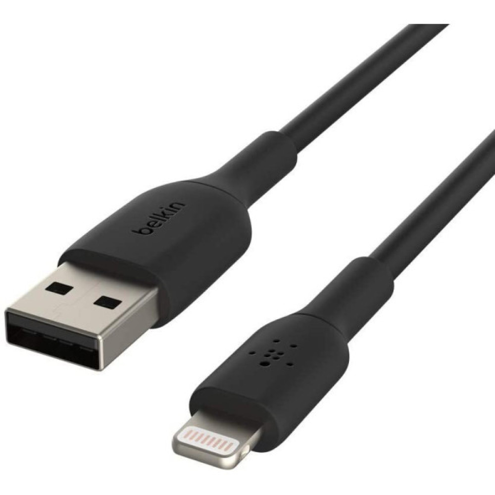 Кабель USB-A > Lightning заряджання/синхронізації Belkin 1м, 12Вт, PVC, чорний