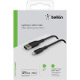 Кабель USB-A > Lightning заряджання/синхронізації Belkin 1м, 12Вт, PVC, чорний