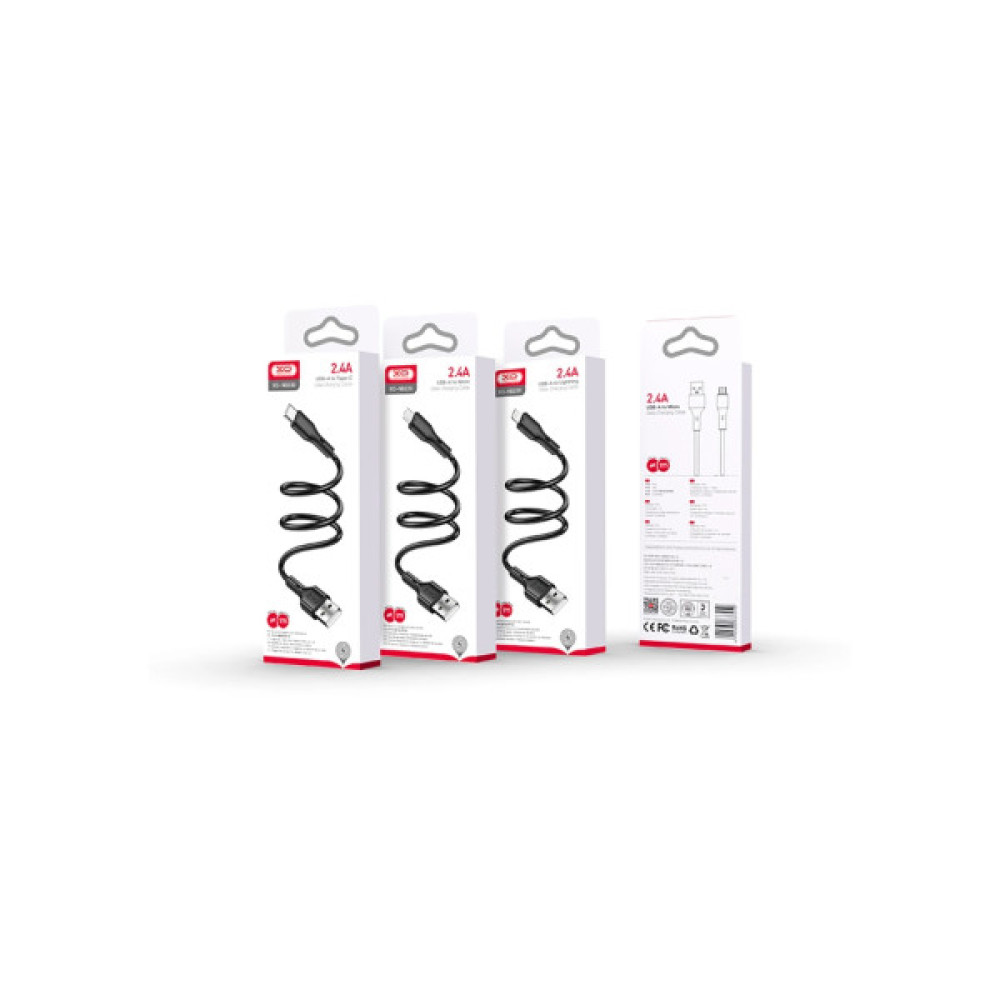 Дата кабель USB 2.0 AM to Micro 5P 1.0m black XO (NB230-AM.black)