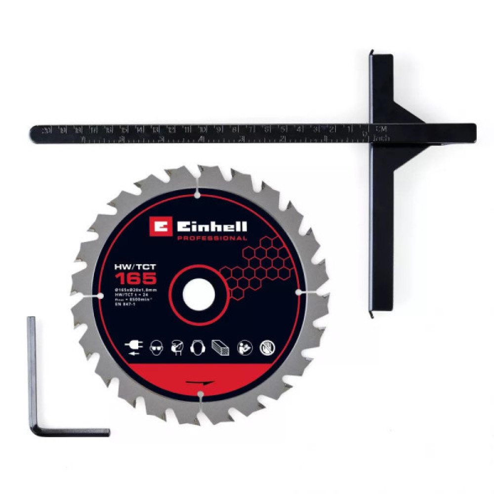 Пила дискова акумуляторна Einhell TP-CS 18/165 Li BL-Solo 18В 5000об/хв 165х20мм 2.95кг без АКБ та ЗП