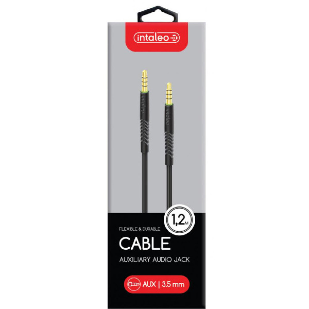 Кабель мультимедійний 3.5mm M to 3.5mm M 1.2m black Intaleo (1283126487538)