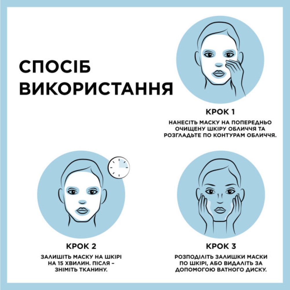 Маска для обличчя Garnier Skin Naturals Тканинна Зволоження + Аква бомба 32 г (3600541944299/3600542385312)