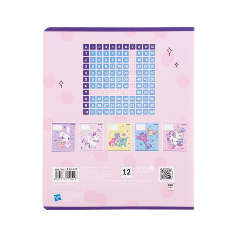 Зошит Kite My Little Pony, 12 аркушів, клітинка (LP25-232)