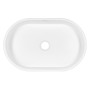 Раковина, умивальник ARDESTO Elle, штучний камінь, овальна, без отвору для змішувача та переливу, 540x350x110мм, накладний, білий