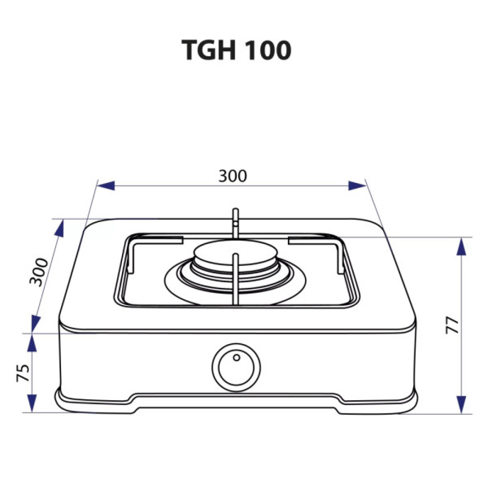 Настільна плита Minola TGH 100 WH