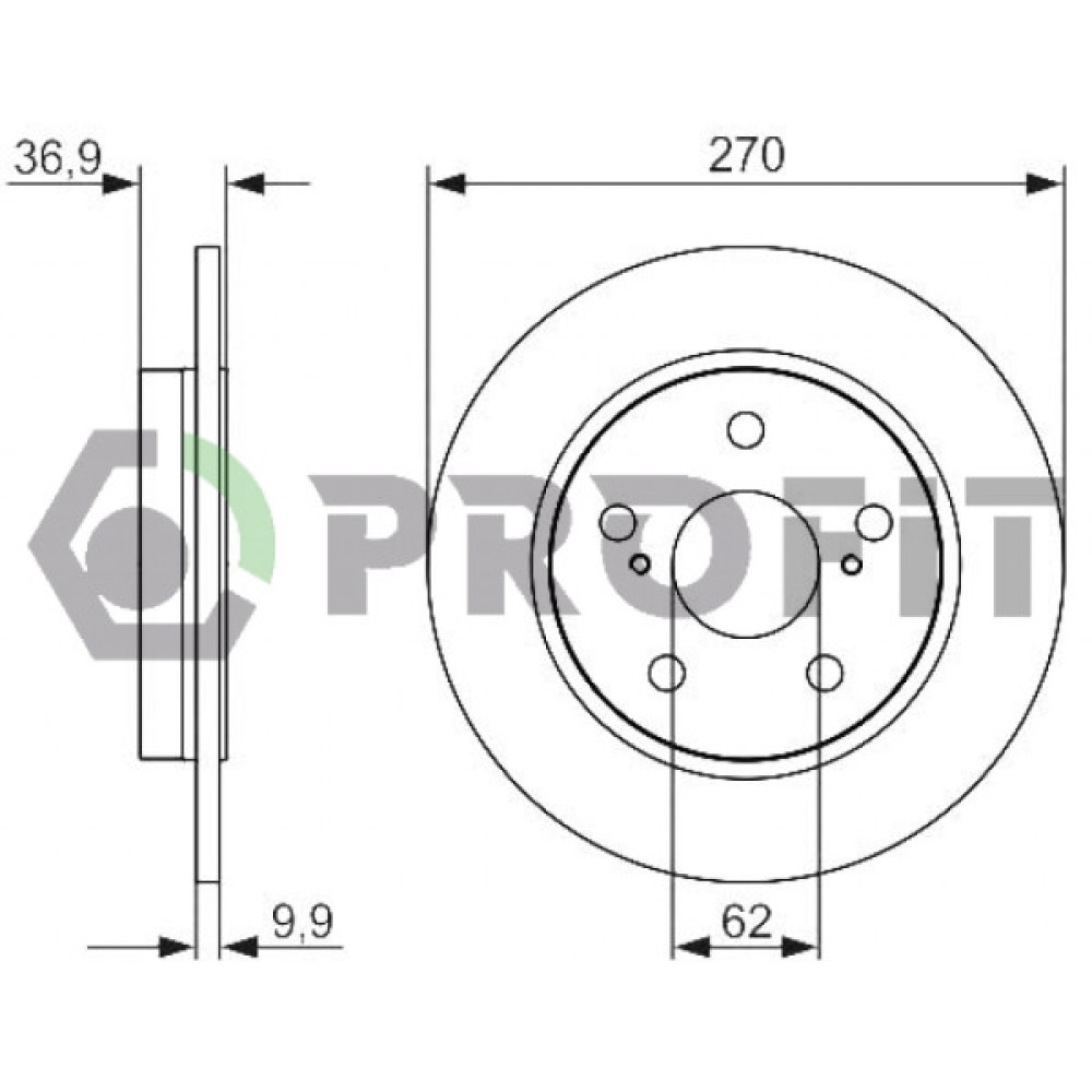 Гальмівний диск Profit 5010-1645
