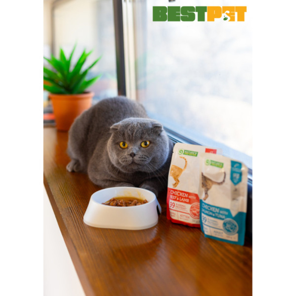 Вологий корм для кішок Nature's Protection Kitten Healthy Growth Chicken Beef & Lamb 100 г (NPUPF63658)
