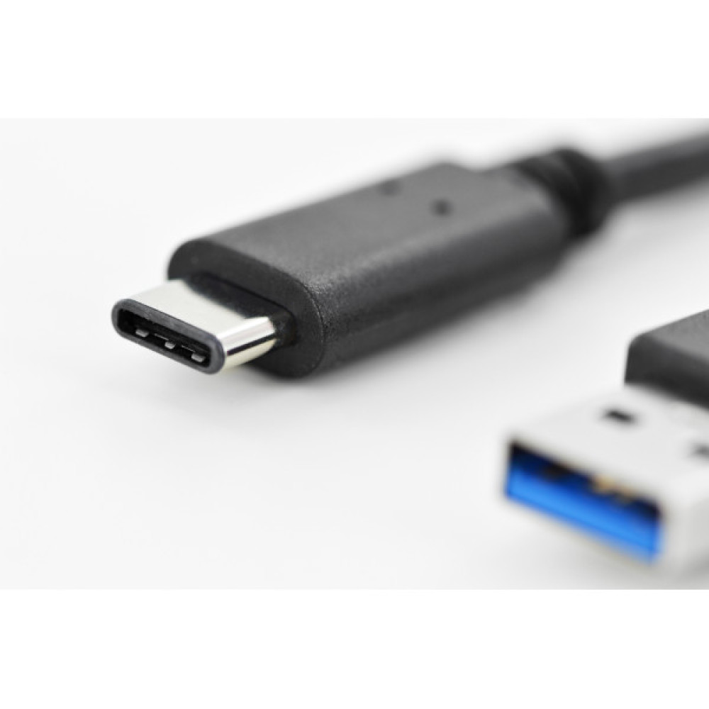 Дата кабель USB 3.0 AM to USB-C 1.0m Digitus (AK-300136-010-S)