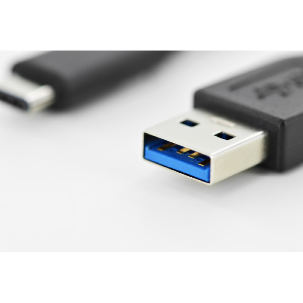 Дата кабель USB 3.0 AM to USB-C 1.0m Digitus (AK-300136-010-S)