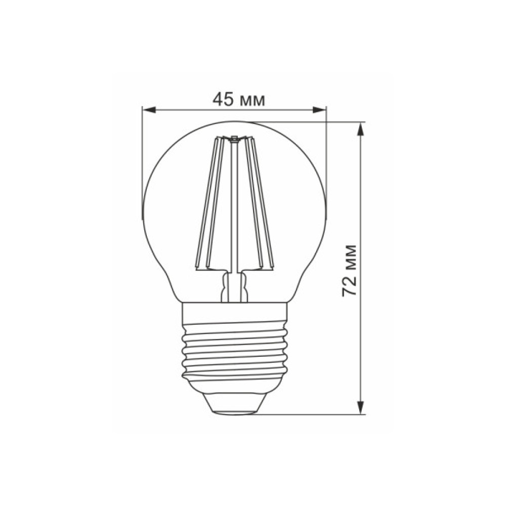 Лампочка TITANUM Filament G45 4W E27 2200K бронза (TLFG4504272A)