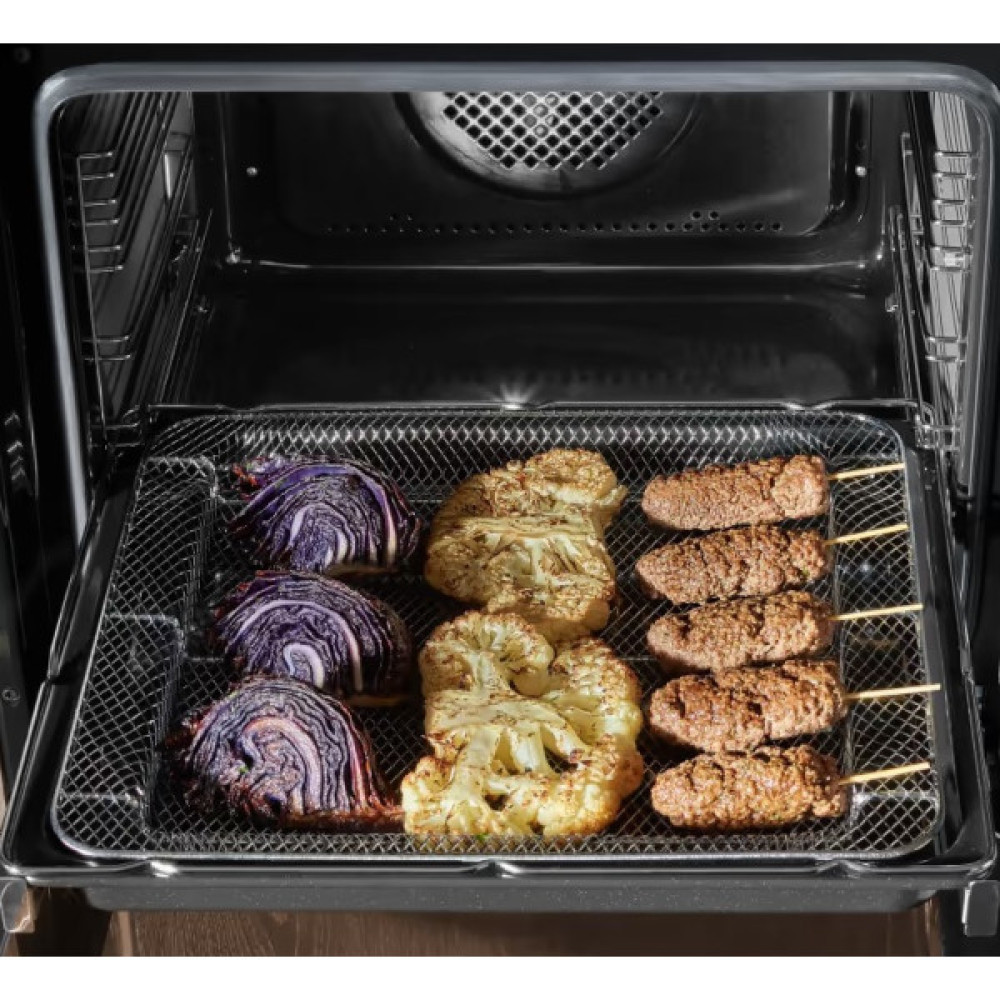 Плита Hansa комбінована, 77л, 60x60см, дисплей, конвекція, чавун, білий