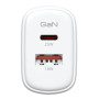 Зарядний пристрій Armorstandart 1xUSB-C + 1xUSB 25W GaN white (ARM89532)