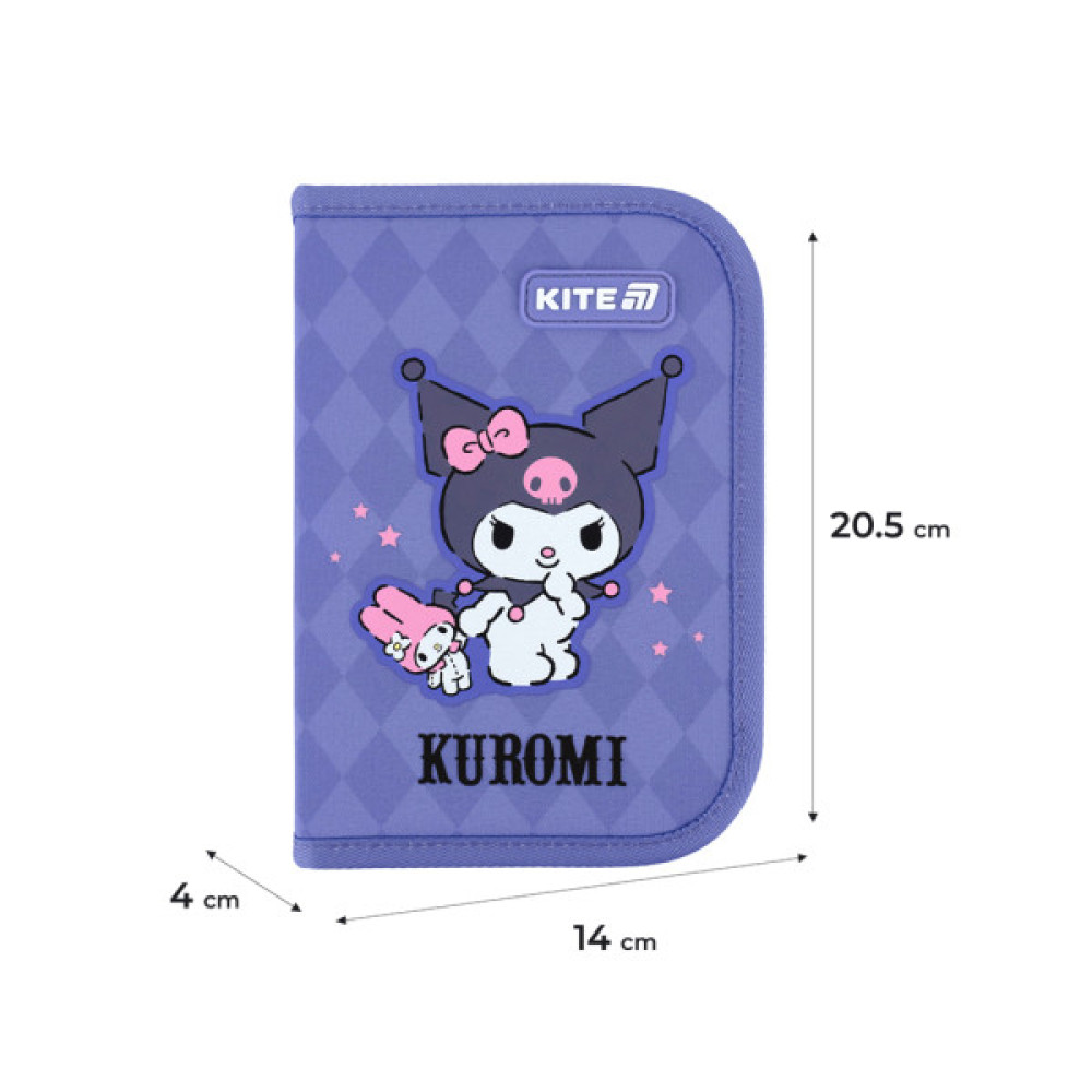 Пенал Kite Kuromi 621 HK-2, 1 відділення, 1 відворот (HK25-621-2)