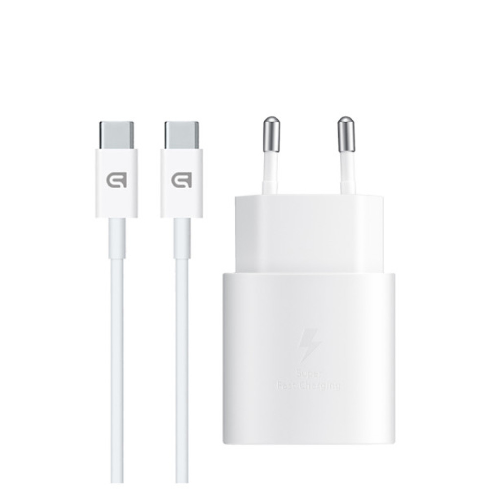 Зарядний пристрій Armorstandart AR-TA800W USB-C 25W White + cable USB-C to USB-C (ARM63804)
