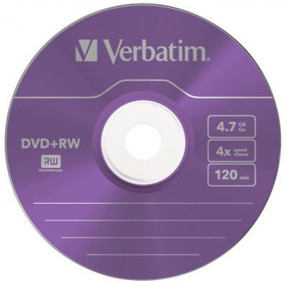 Диск DVD Verbatim 4.7Gb 4x SlimCase 5шт Color (43297)