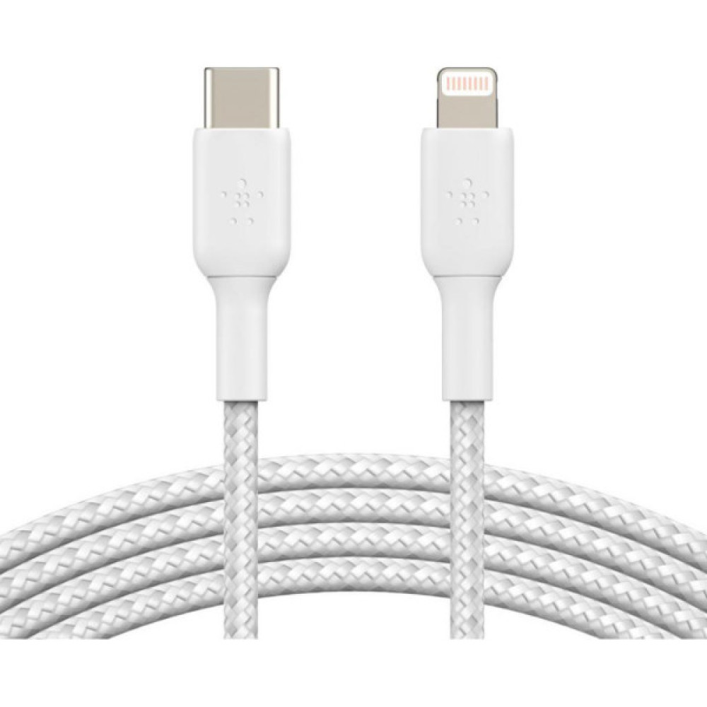 Дата кабель USB-C to Lightning 2.0m white Belkin (CAA004BT2MWH)