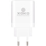 Зарядний пристрій XoKo 1xUSB-C PD65W + 1xUSB QC3.0 GaN white (XK-QC-620)