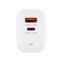 Зарядний пристрій XoKo 1xUSB-C PD65W + 1xUSB QC3.0 GaN white (XK-QC-620)