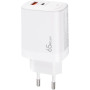 Зарядний пристрій XoKo 1xUSB-C PD65W + 1xUSB QC3.0 GaN white (XK-QC-620)