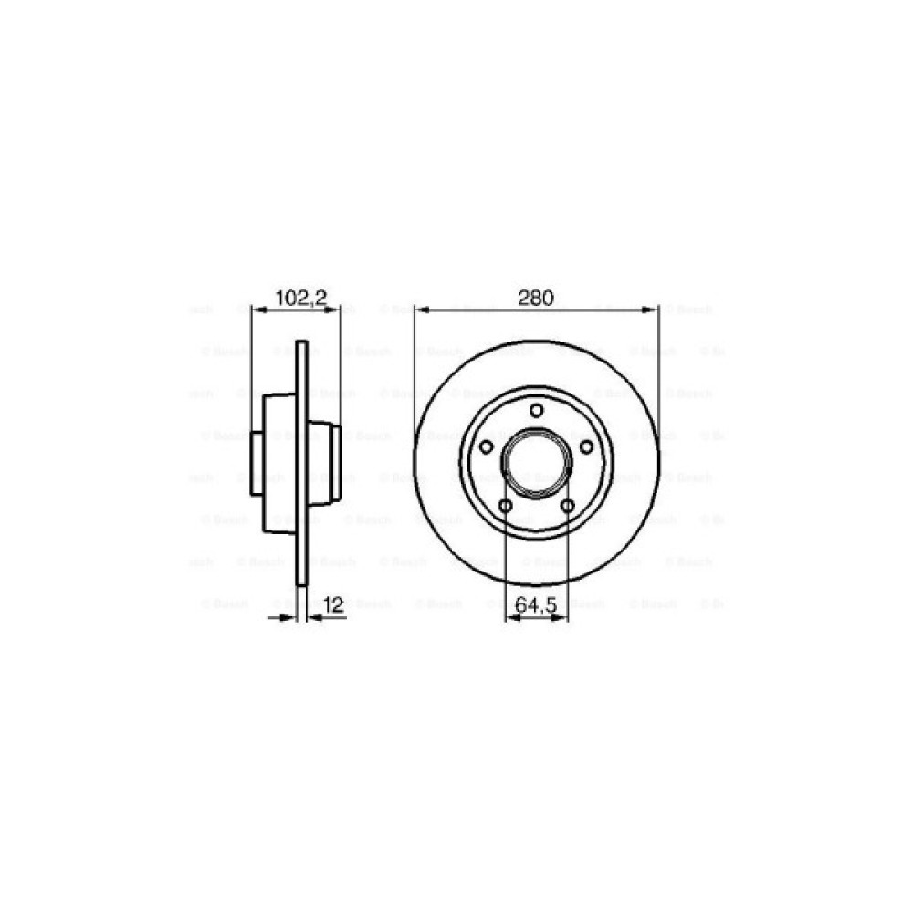 Гальмівний диск Bosch 0 986 479 144 Гальмівний диск Bosch 0 986 479 144