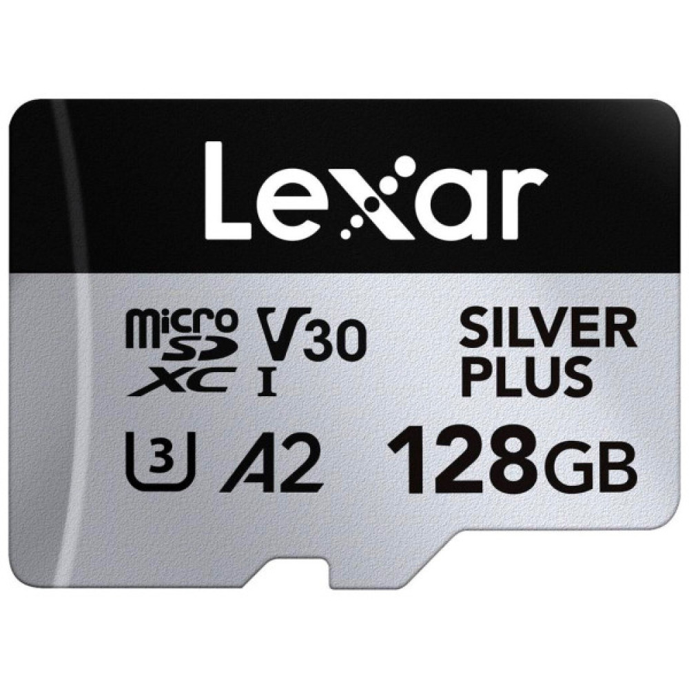 Карта пам'яті Lexar 128GB microSDXC class 10 UHS-I U3 V30 A2 Professional Silver (LMSSIPL128G-BNANG)