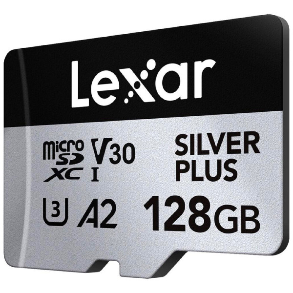 Карта пам'яті Lexar 128GB microSDXC class 10 UHS-I U3 V30 A2 Professional Silver (LMSSIPL128G-BNANG)