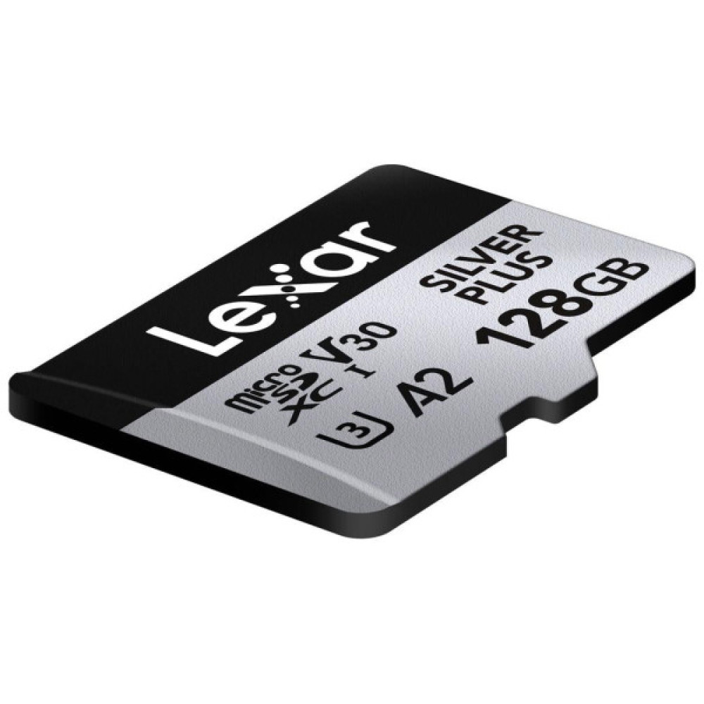 Карта пам'яті Lexar 128GB microSDXC class 10 UHS-I U3 V30 A2 Professional Silver (LMSSIPL128G-BNANG)