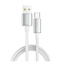 Дата кабель USB 2.0 AM to USB-C 2.0m 3A zinc alloy braided white ColorWay (CW-CBUC099-WT)