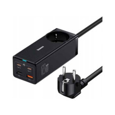 Зарядний пристрій Baseus AC + 2xUSB-C 65W + 2xUSB black (PSZM000901) Зарядний пристрій Baseus AC + 2xUSB-C 65W + 2xUSB black (PSZM000901)