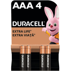 Батарейка Duracell AAA лужні 4 шт. в упаковці (5000394052543 / 81545421)