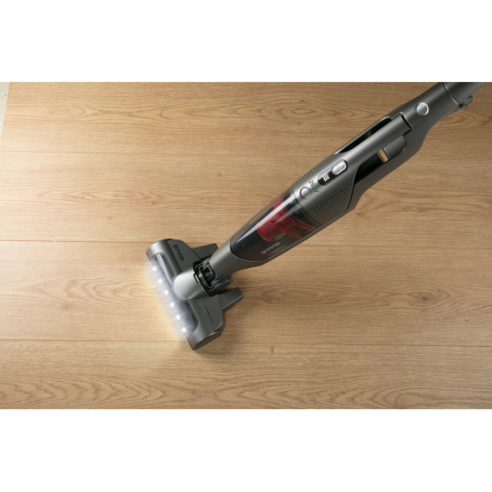 Пилосос Gorenje бездротовий, 155Вт, конт пил -0.5л, автон. робота до 70хв, HEPA, 2 в 1, підсвічування, індикатор, синій