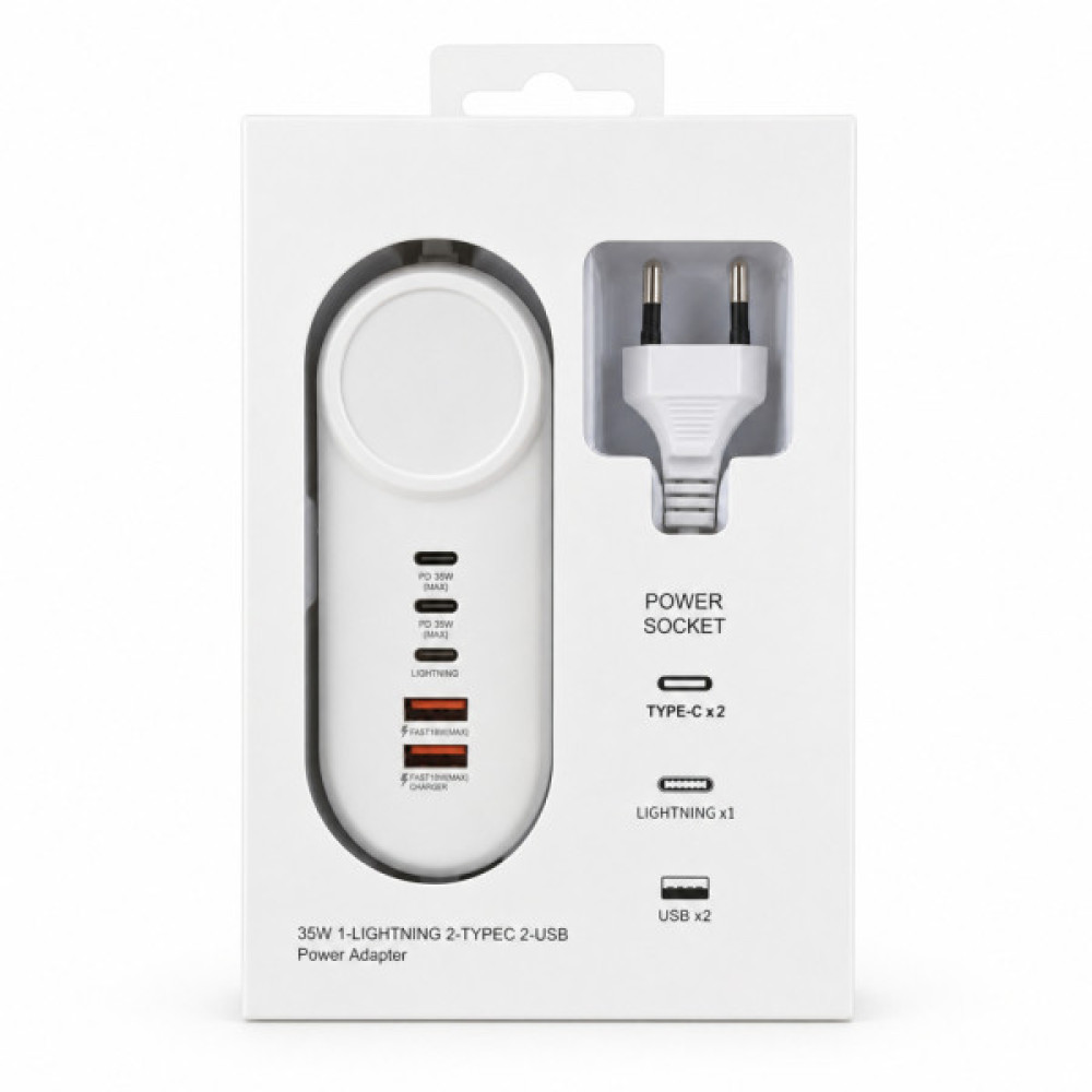 Зарядний пристрій XoKo 2xUSB QC 18W + 2xUSB-C PD35W (XK-QC-505)